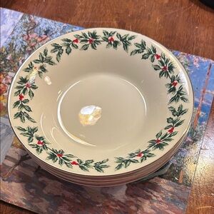 Festive formalities by Baum bros set of Christmas bowls